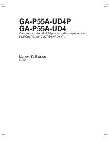 Manuel du propriétaire | Gigabyte GA-P55A-UD4P Manuel utilisateur | Fixfr