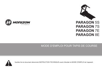 Manuel du propriétaire | Horizon Fitness PARAGON 5S Manuel utilisateur | Fixfr