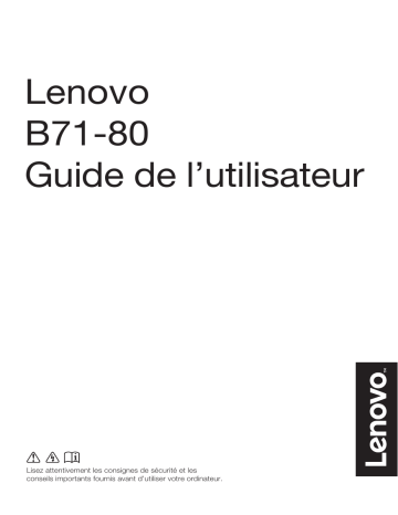 Manuel du propriétaire | Lenovo B71-80 Manuel utilisateur | Fixfr
