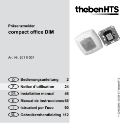 THEBEN COMPACT OFFICE DIM Manuel utilisateur