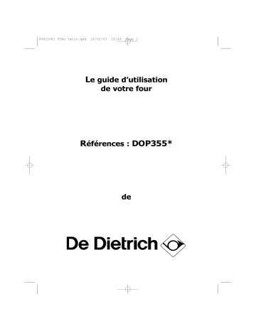 DOP355EF1 | Manuel du propriétaire | De Dietrich DOP355DF1 Manuel utilisateur | Fixfr