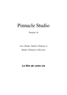 Avid Pinnacle Studio 14 Manuel utilisateur