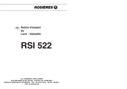 ROSIERES RSI522PN Manuel utilisateur