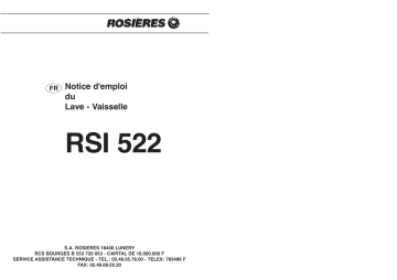 Manuel du propriétaire | ROSIERES RSI522PN Manuel utilisateur | Fixfr