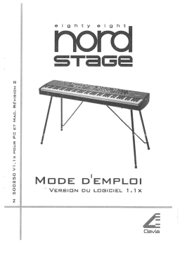 Clavia Nord Stage EX Manuel utilisateur