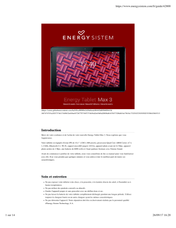 ENERGY SISTEM Max 3 Mode d'emploi | Fixfr