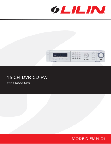 Manuel du propriétaire | LILIN PDR-2160A Manuel utilisateur | Fixfr