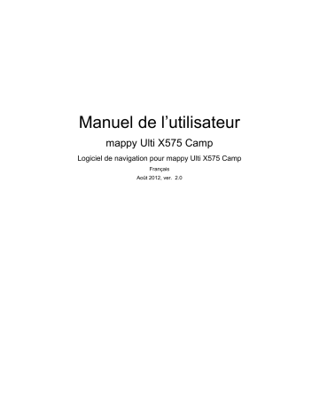 Manuel du propriétaire | MAPPY ulti X575 Camp Manuel utilisateur | Fixfr