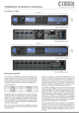 Cloud CX-A450 CX-A850 Fiche technique