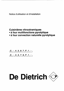 De Dietrich CD4387F1 Manuel utilisateur