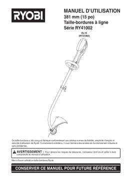 Ryobi RY41002 Manuel utilisateur