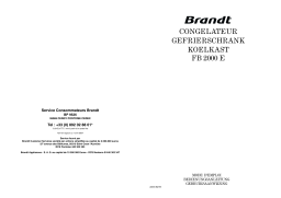 Brandt FB2000E Manuel utilisateur