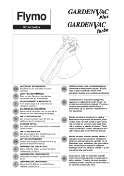 Flymo GardenVac Turbo Une information important