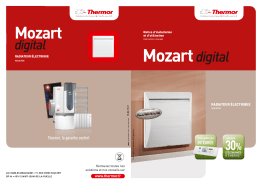 THERMOR MOZART DIGITAL Manuel utilisateur