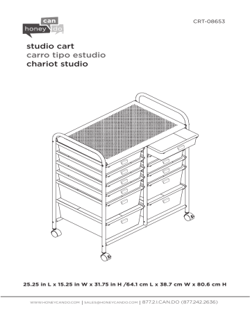 Mode d'emploi | Honey-Can-Do CRT-08653 Steel Rolling 12-Drawer Cart in Black Manuel utilisateur | Fixfr
