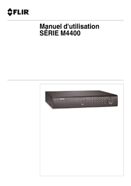 FLIR M4400 Series MPX Megapixel Over Coax Series DVRs Manuel utilisateur