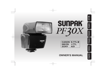 SUNPAK PF30X  Manuel du propriétaire | Fixfr