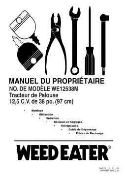 Weed Eater WE12538 Manuel utilisateur