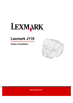 Lexmark J110 Manuel utilisateur