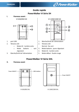 PowerWalker VI 650 SHL IEC Guide de démarrage rapide