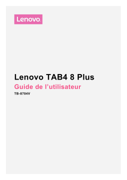 Lenovo Tab 4 8 Plus Manuel utilisateur