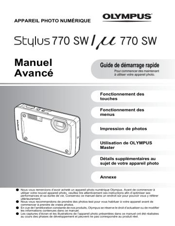 μ 770 SW | Olympus Stylus 770 SW Manuel utilisateur | Fixfr