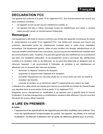 Manuel du propriétaire | GENUIS P510 Manuel utilisateur | Fixfr