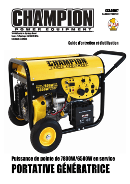 Champion Power Equipment 40017 Manuel utilisateur