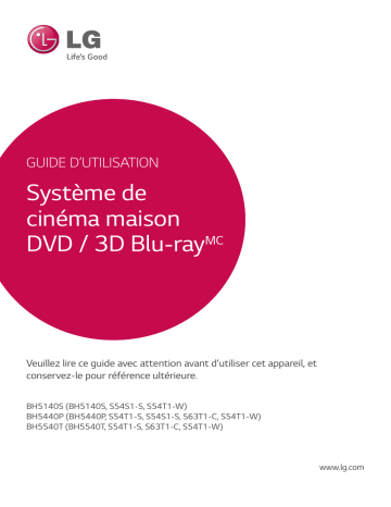 LG BH5140S Manuel du propriétaire | Fixfr