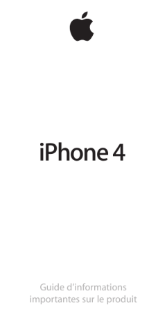 Manuel du propriétaire | Apple iPhone 4 Manuel utilisateur | Fixfr