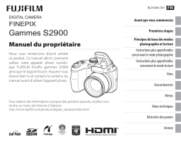 Fujifilm S2900 Camera Manuel du propriétaire