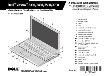 Dell Vostro 3500 laptop Guide de démarrage rapide | Fixfr
