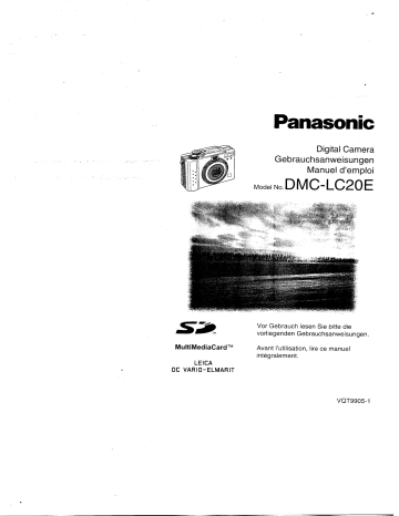 Panasonic DMC LC20 E Mode d'emploi | Fixfr