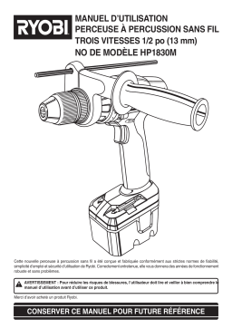 Ryobi HP1830M Manuel utilisateur