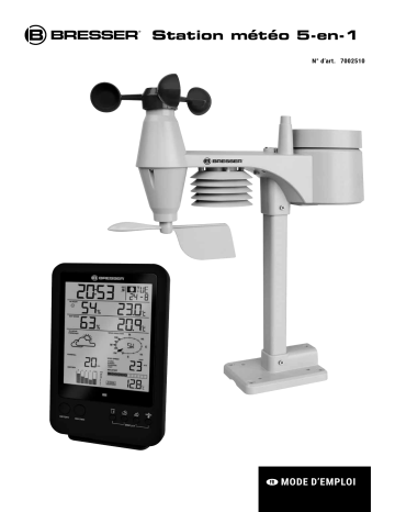 Weather Center 5-in-1 WTW | Weather Center 5-in-1 white | Manuel du propriétaire | Bresser Weather Center 5-in-1 black Manuel utilisateur | Fixfr