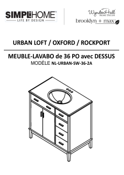 Simpli Home Urban Loft 36 in. Bath Vanity in Soft White with Engineered Quartz Marble Vanity Top in White with White Basin Guide d'installation