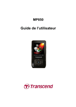 Transcend T Sonic 850 Manuel utilisateur