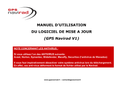 NAVIRAD GPS NAVIRAD V1 Manuel utilisateur