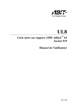 Abit UL8 Manuel utilisateur