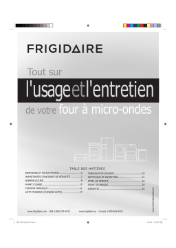 Frigidaire MWV150KW Manuel utilisateur