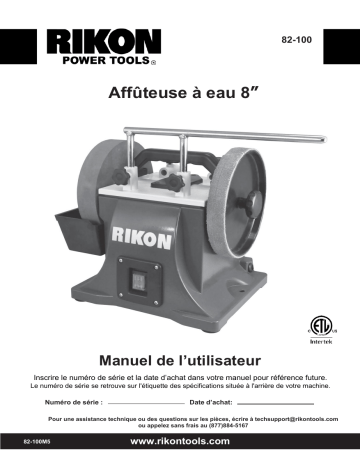 Rikon Power Tools 82-100 Manuel utilisateur | Fixfr