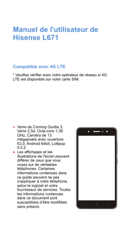 Mode d'emploi | Hisense L671 Manuel utilisateur | Fixfr