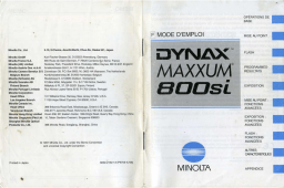 KONICA Maxxum 800Si Mode d'emploi