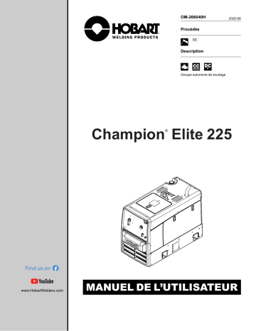 Manuel du propriétaire | HobartWelders CHAMPION ELITE  Manuel utilisateur | Fixfr