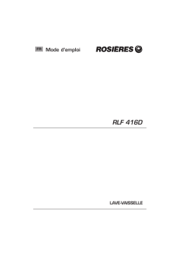 ROSIERES RLF 416D Manuel utilisateur