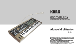 Korg MICROKORG Manuel du propriétaire