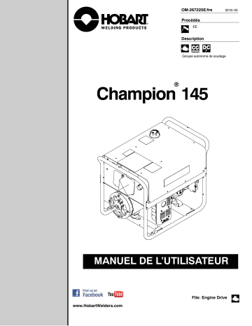 Manuel du propriétaire | HobartWelders CHAMPION 145 Manuel utilisateur | Fixfr