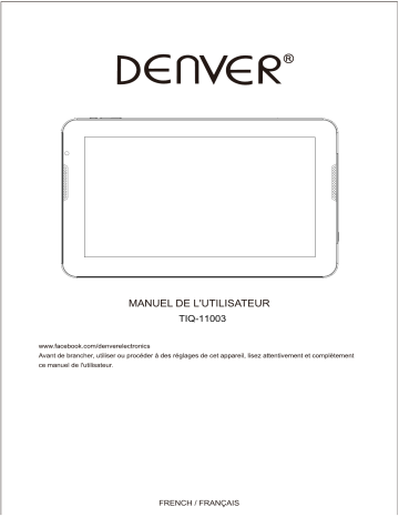 Manuel du propriétaire | Denver TIQ-11003 Manuel utilisateur | Fixfr
