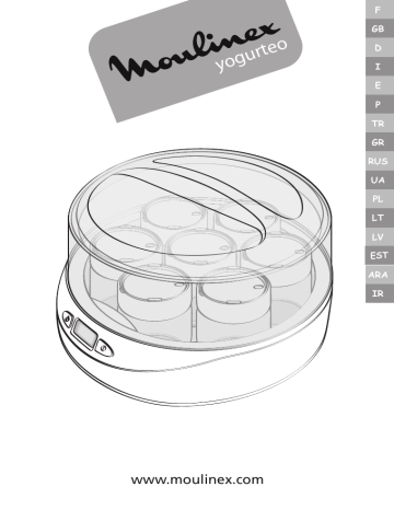 Manuel du propriétaire | Moulinex YG230 & YOGURTEO YG230 Manuel utilisateur | Fixfr