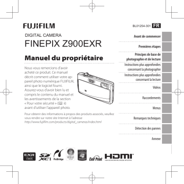 Fujifilm FinePix Z900 EXR Manuel utilisateur | Fixfr